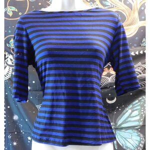 Green Envelope Los Angeles Blue And Black Striped Shirt